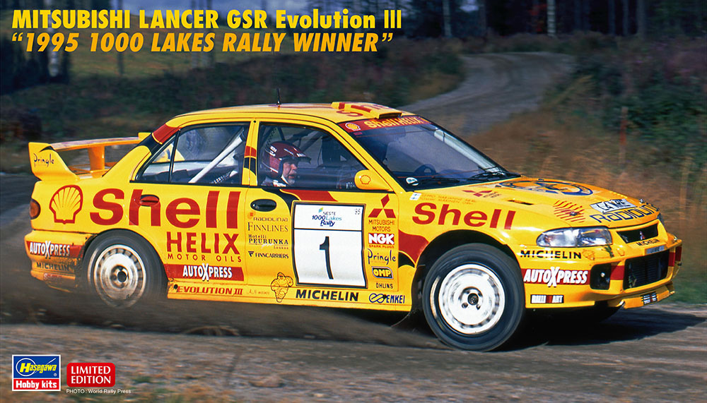 Hasegawa 1/24 Mitsubishi Lancer GSR Evolution III "1995 1000 Lakes Rally Winner" | 4967834205604