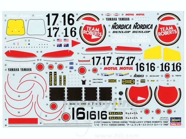 Hasegawa 1/12 YAMAHA YZR500 (0W98) "TEAM LUCKY STRIKE ROBERTS 1988" | 4967834217072