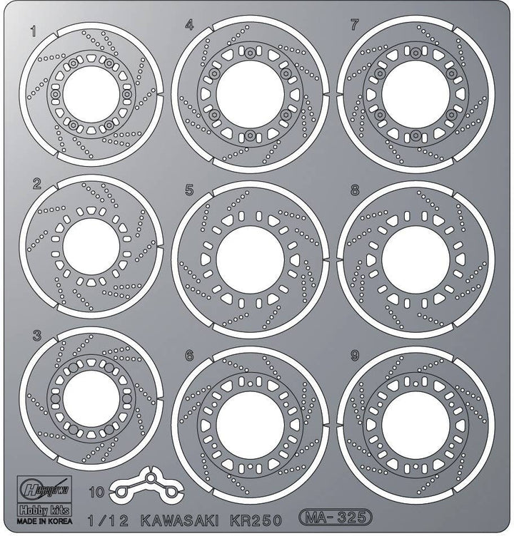 Hasegawa 1/12 Etching Parts for Kawasaki KR250 | 4967834217362