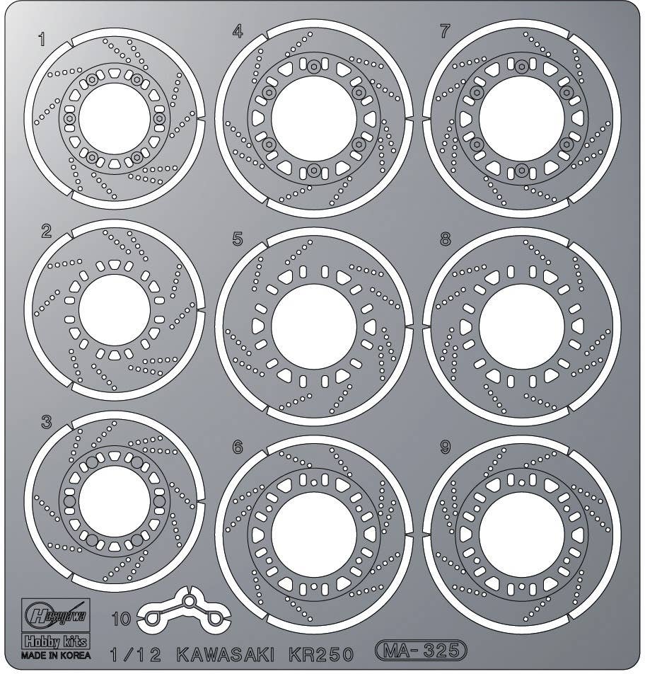 Hasegawa 1/12 Etching Parts for Kawasaki KR250 | 4967834217362