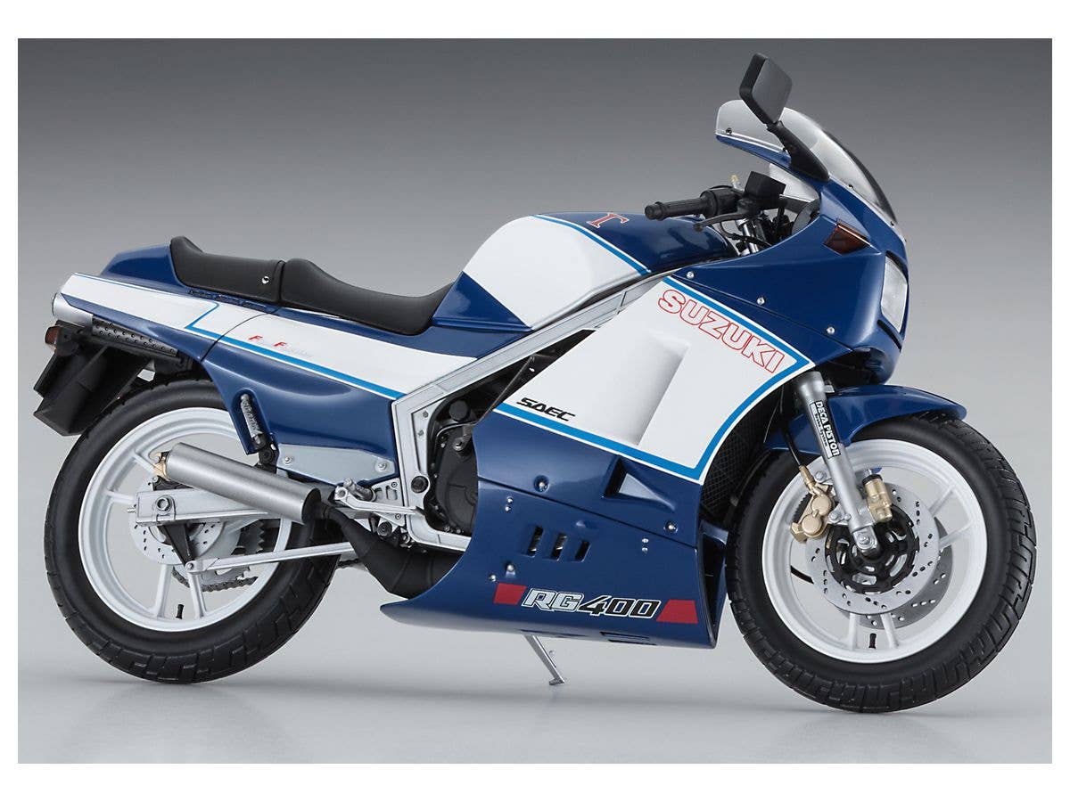 Hasegawa 1/12 Suzuki RG400 Late Version 'Blue/White Color' W/Under Cowl | 4967834217393