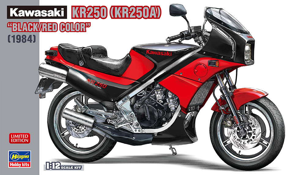 Hasegawa 1/12 Kawasaki KR250 (KR250A) 'Black/Red Color' | 4967834217409