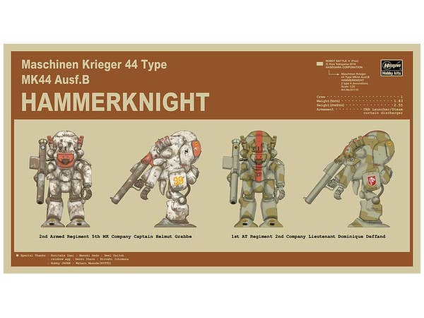 Hasegawa 1/20  ROBOT BATTLE V(Five) Maschinen Krieger 44 Type MK44 Ausf.B HAMMERKNIGHT | 4967834641105