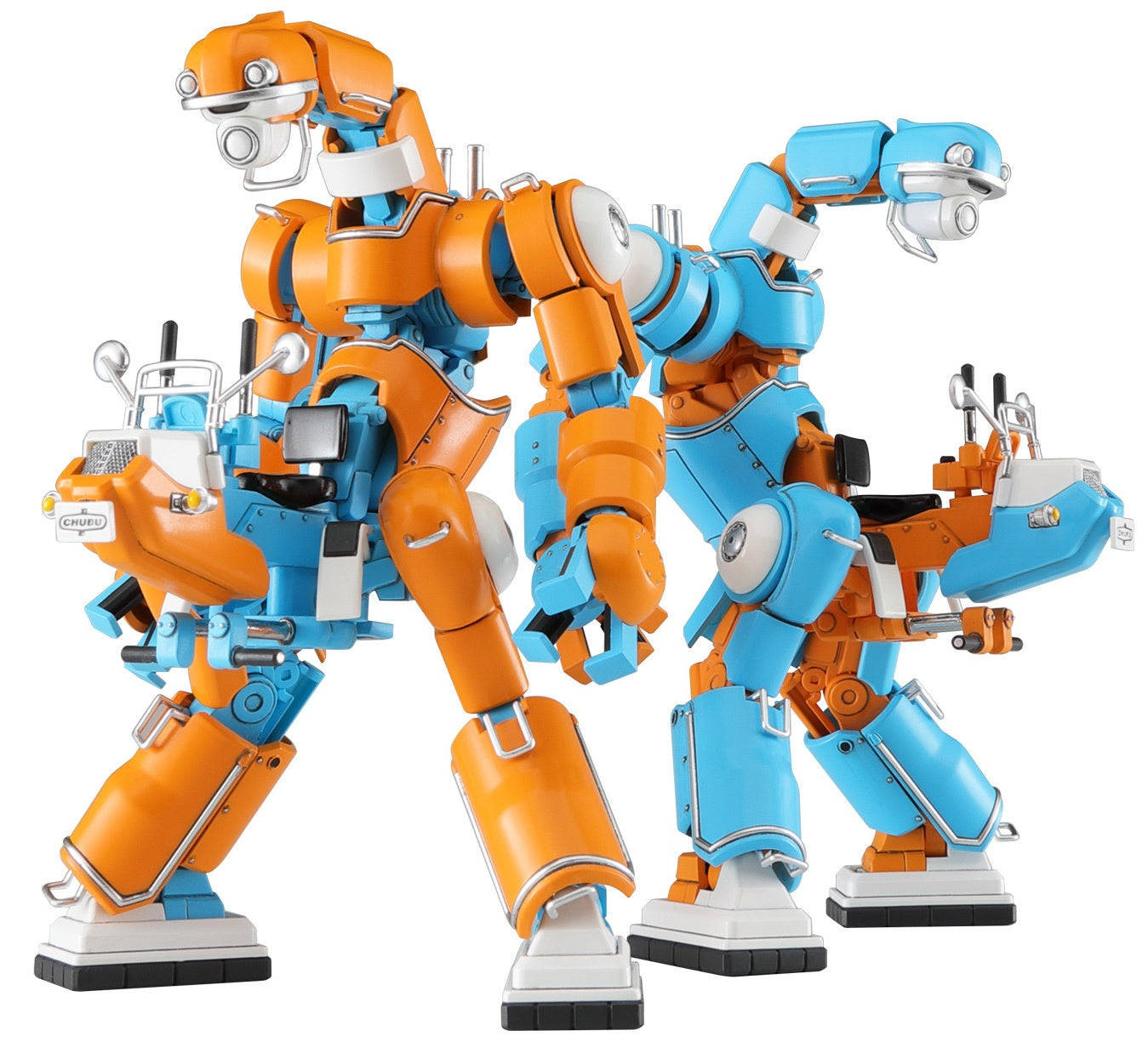 Hasegawa 1/35 Mechatrochubu 01 No.02 'Orange & Sky Blue' (Two Kits In The Box) | 4967834647916