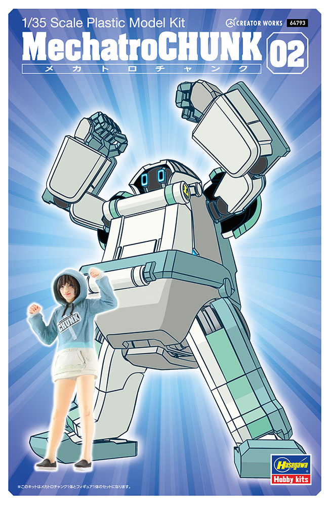 Hasegawa 1/35 Mechatrochunk No.02 "Grayish Mint" + Support Girl | 4967834647930