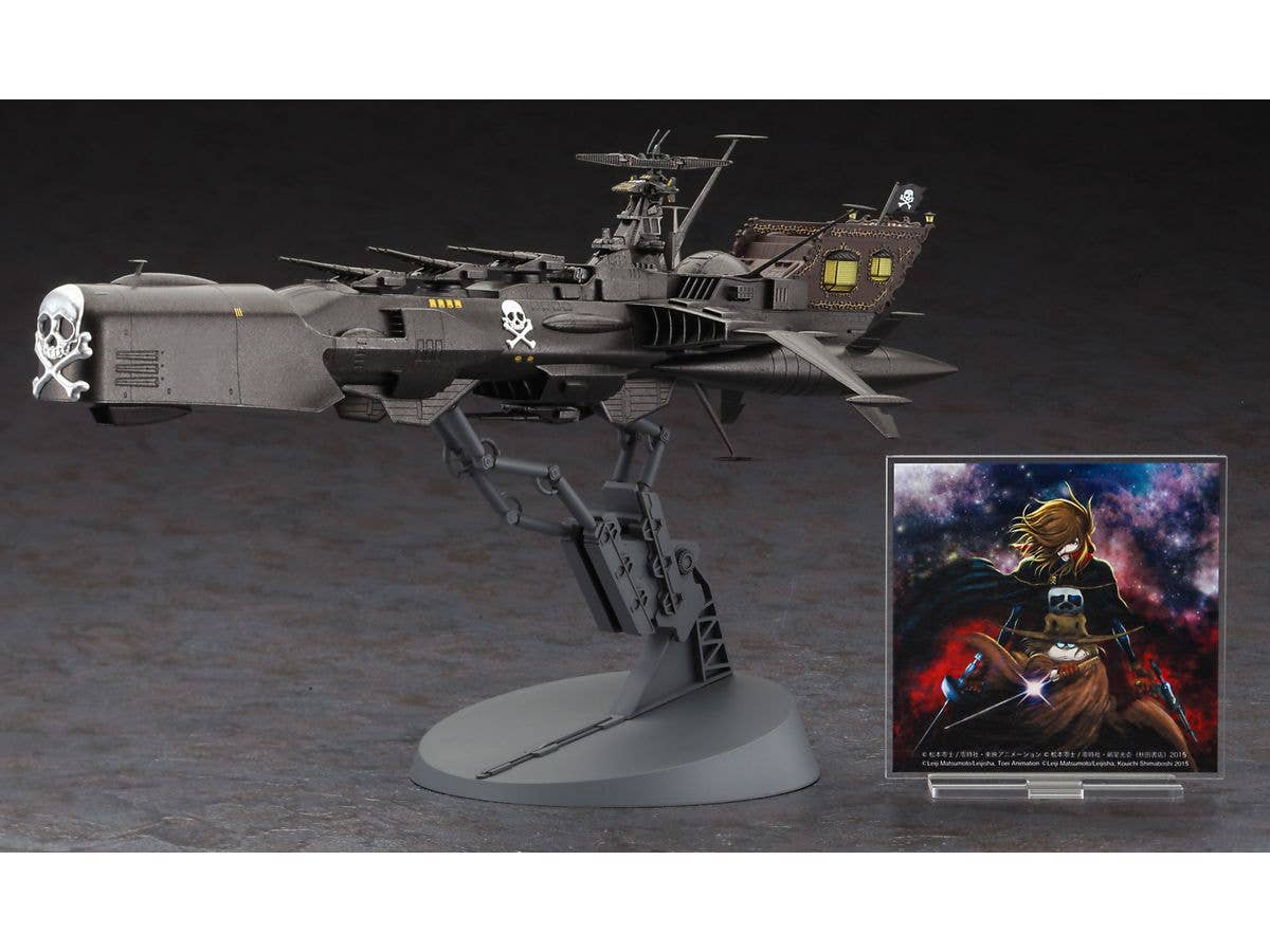 Hasegawa 1/1500  “CAPTAIN HARLOCK SPACE PIRATE DIMENSION VOYAGE” Space Pirate Battleship ARCADIA Third ship [Variant] Attack enhanced type w/ACRYLIC STAND FIGURE | 4967834648159