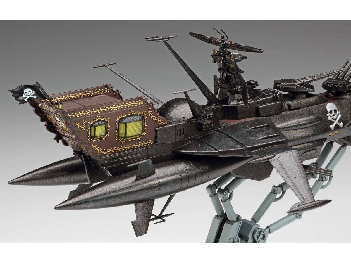 Hasegawa 1/1500  “CAPTAIN HARLOCK SPACE PIRATE DIMENSION VOYAGE” Space Pirate Battleship ARCADIA Third ship [Variant] Attack enhanced type w/ACRYLIC STAND FIGURE | 4967834648159