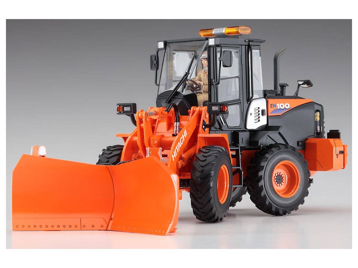 Hasegawa 1/35 HITACHI Wheel Loader ZW100-6 Multiplow (Snowplow) | 4967834661028