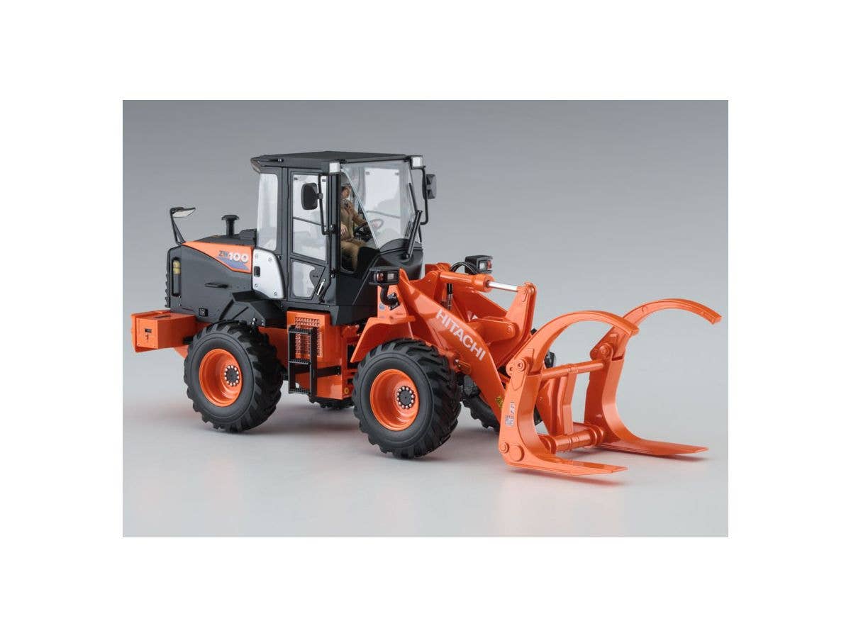 Hasegawa 1/35 Hitcahii Wheel Loader ZW100-6 Log Grapple Working Machine | 4967834661059