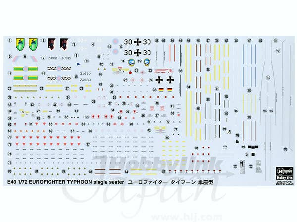 Hasegawa [E40] 1:72 EUROFIGHTER TYPHOON single seater | 4967834015708