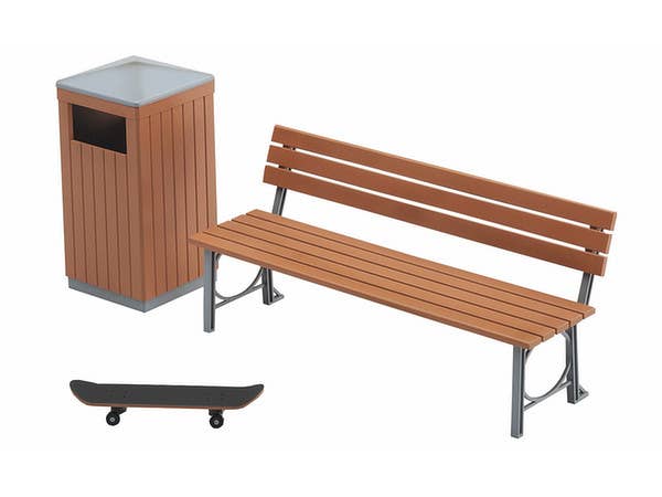 Hasegawa [FA10] 1:12 PARK BENCH & TRASH CAN | 4967834620100
