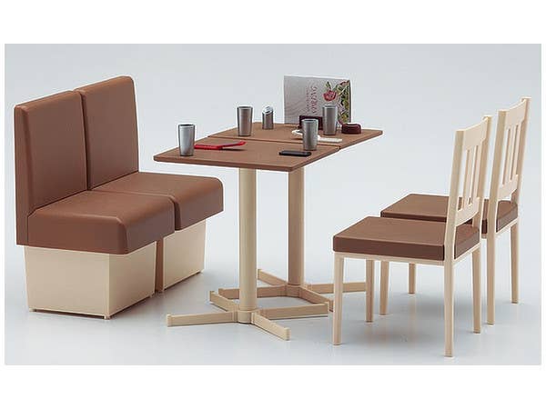 Hasegawa [FA07] 1:12 FAMILY RESTAURANT TABLE & CHAIR | 4967834620070