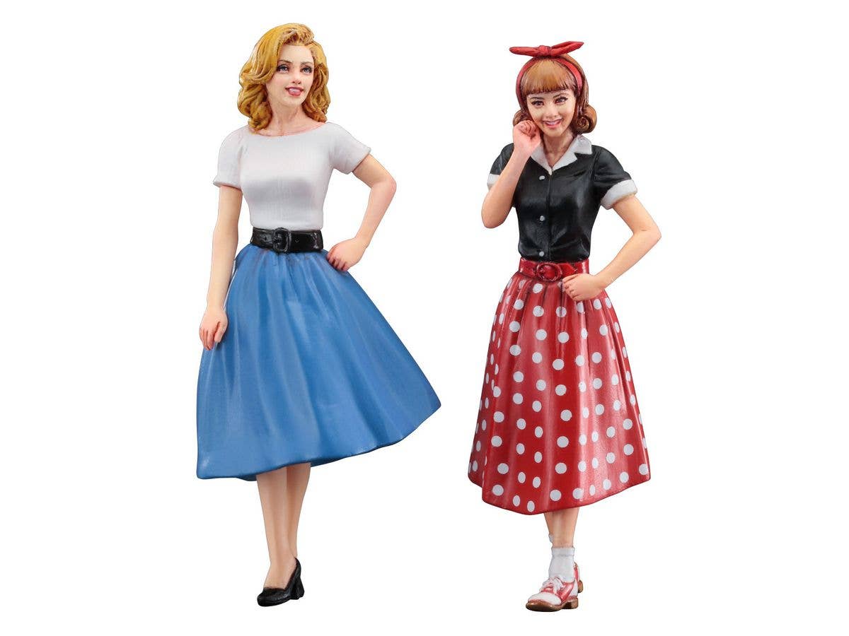 Hasegawa 1/24 50's American Girls Figure (Two Kits In The Box) | 4967834291102