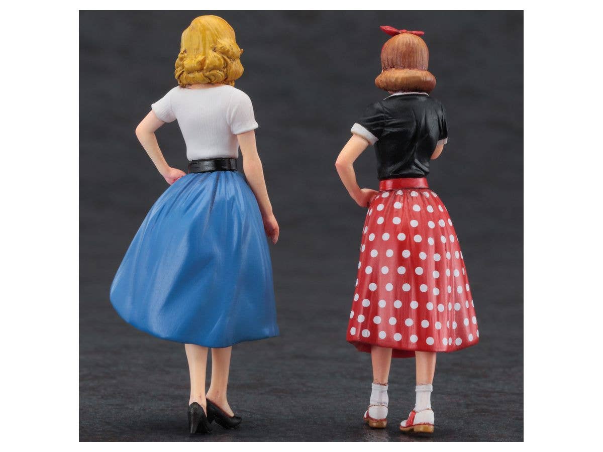 Hasegawa 1/24 50's American Girls Figure (Two Kits In The Box) | 4967834291102