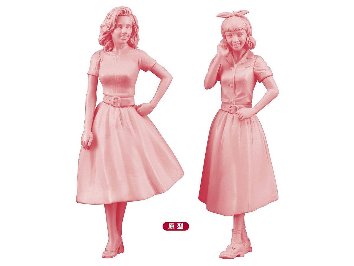 Hasegawa 1/24 50's American Girls Figure (Two Kits In The Box) | 4967834291102