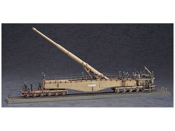 Hasegawa [MT58] 1:72 GERMAN RAILWAY GUN K5(E) LEOPOLD w/FIGURE | 4967834312586