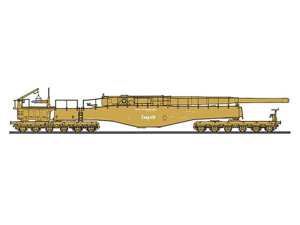 Hasegawa [MT58] 1:72 GERMAN RAILWAY GUN K5(E) LEOPOLD w/FIGURE | 4967834312586