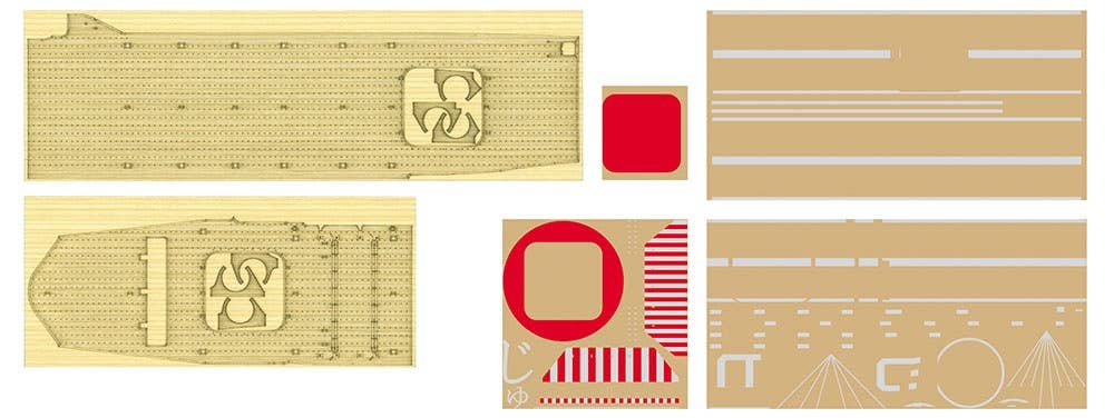 Hasegawa 1/350 Wooden Deck For Aircraft Carrier Junyo | 4967834721661