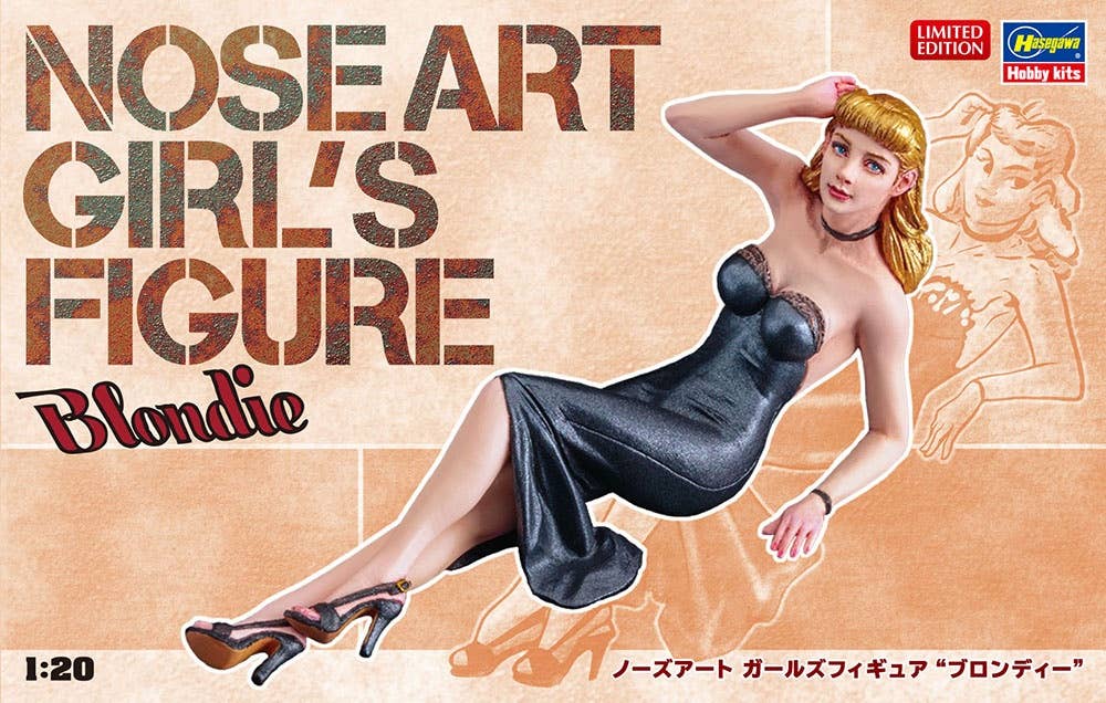 Hasegawa 1/20 Nose Art Girl's Figure Blondie | 4967834522572