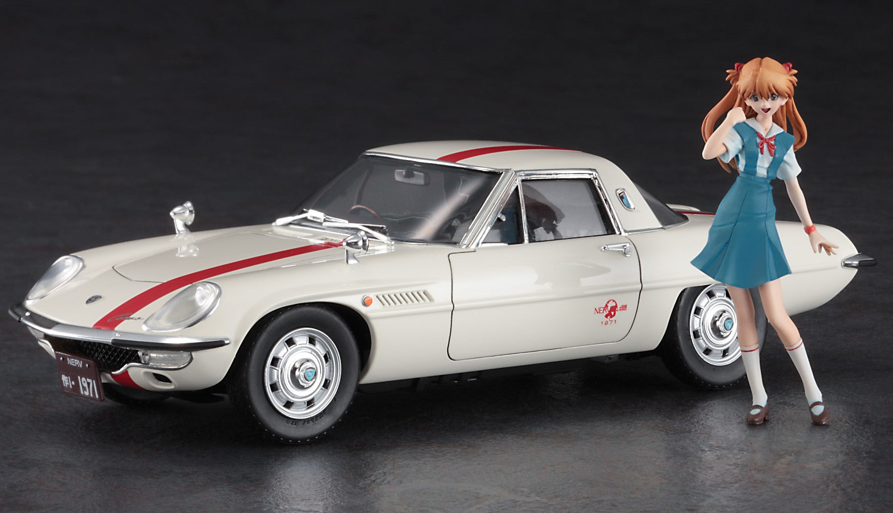 Hasegawa 1/24  EVANGELION NERV Official Business Coupe w/ Shikinami Asuka Langley