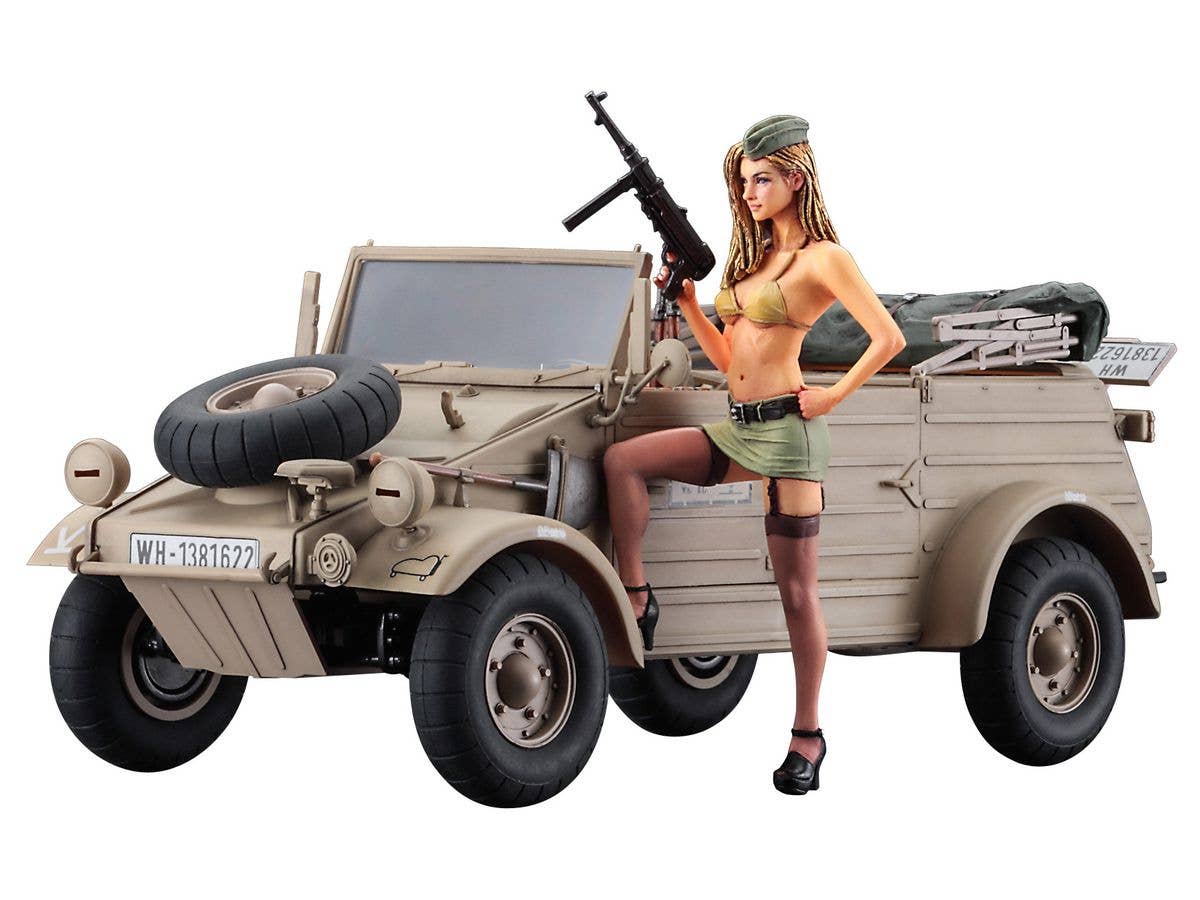 Hasegawa 1/24 Pkw.K1 KÜBELWAGEN TYPE 82 (Balloon Tire) w/BLOND GIRL’S FIGURE | 4967834522732