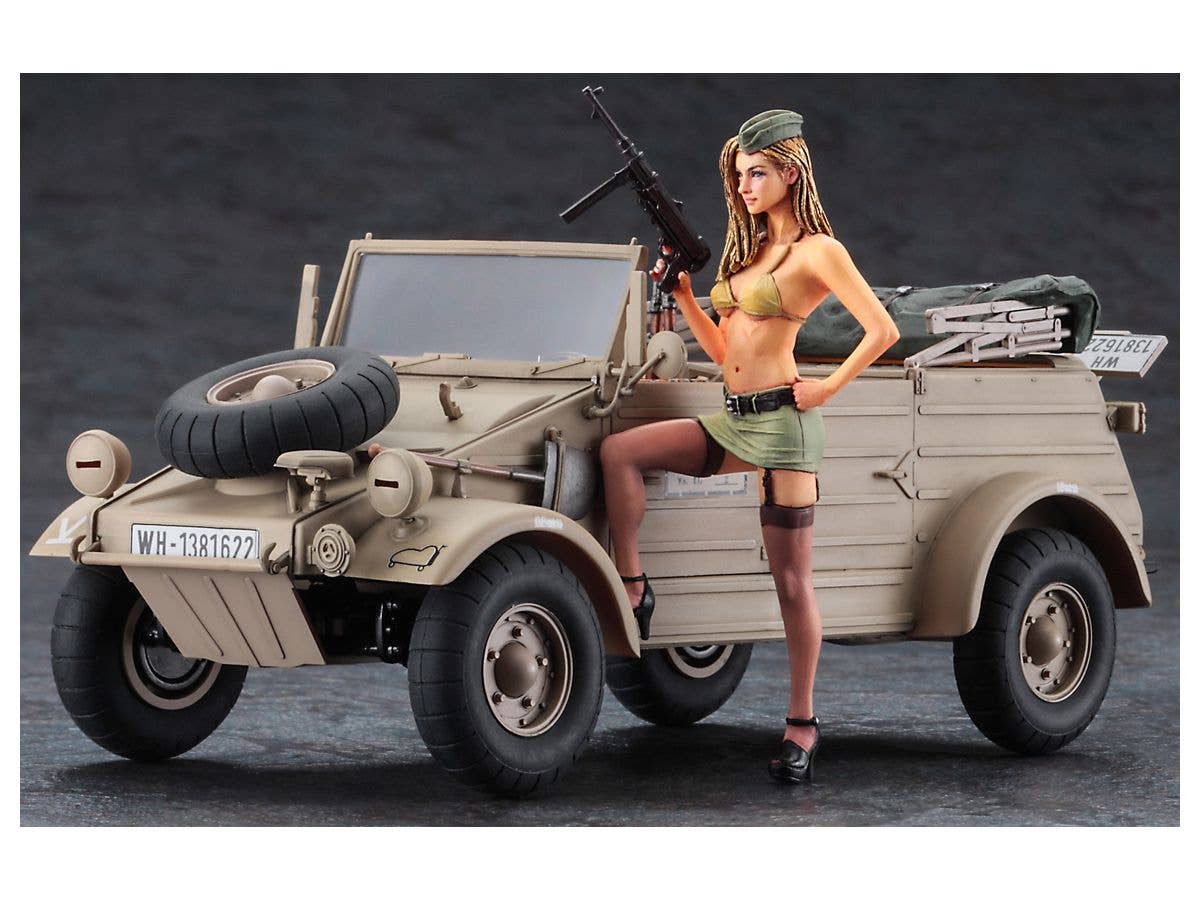 Hasegawa 1/24 Pkw.K1 KÜBELWAGEN TYPE 82 (Balloon Tire) w/BLOND GIRL’S FIGURE | 4967834522732