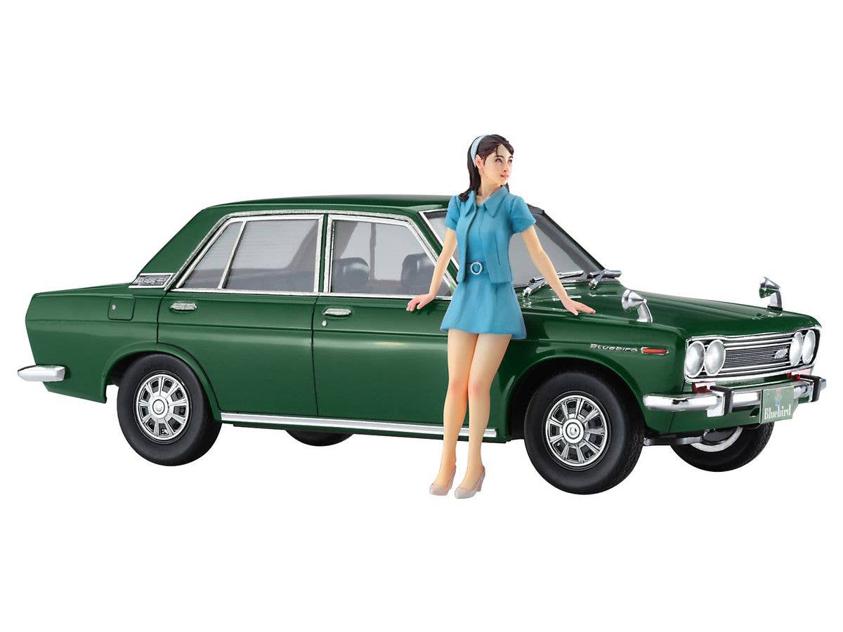 Hasegawa 1/24 Datsun Bluebird 1600 SSS with 60's Girl Figure | 4967834522770