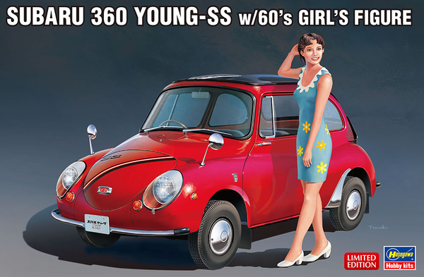 Hasegawa 1/24 Subaru 360 Young-SS W/60's Girl's Figure