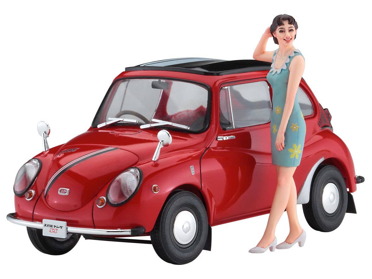 Hasegawa 1/24 Subaru 360 Young-SS W/60's Girl's Figure | 4967834522916