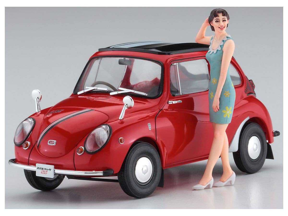 Hasegawa 1/24 Subaru 360 Young-SS W/60's Girl's Figure | 4967834522916