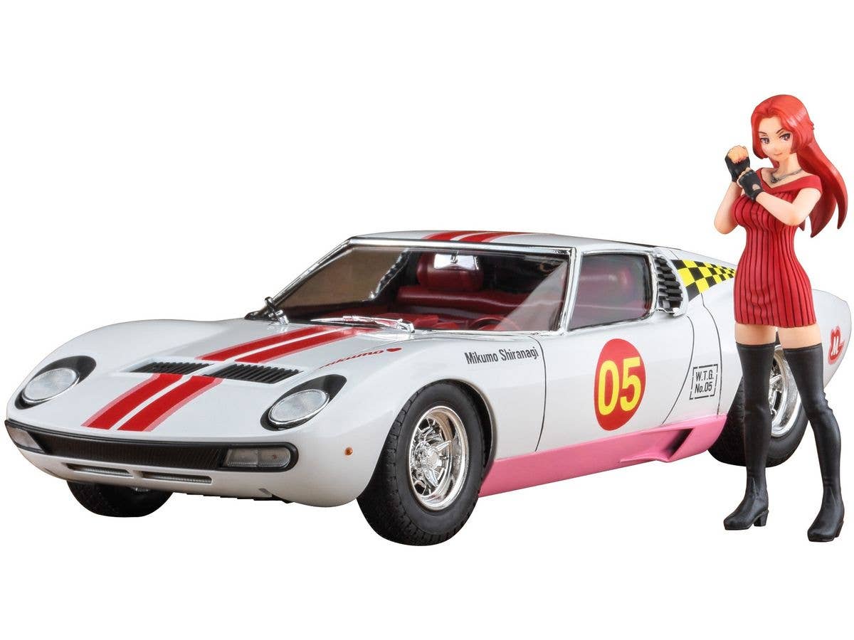 Hasegawa 1/24 Wild Egg Girls No.05 Lamborghini Miura P400 SV "Mikumo Shiranagi" w/Figure | 4967834523449