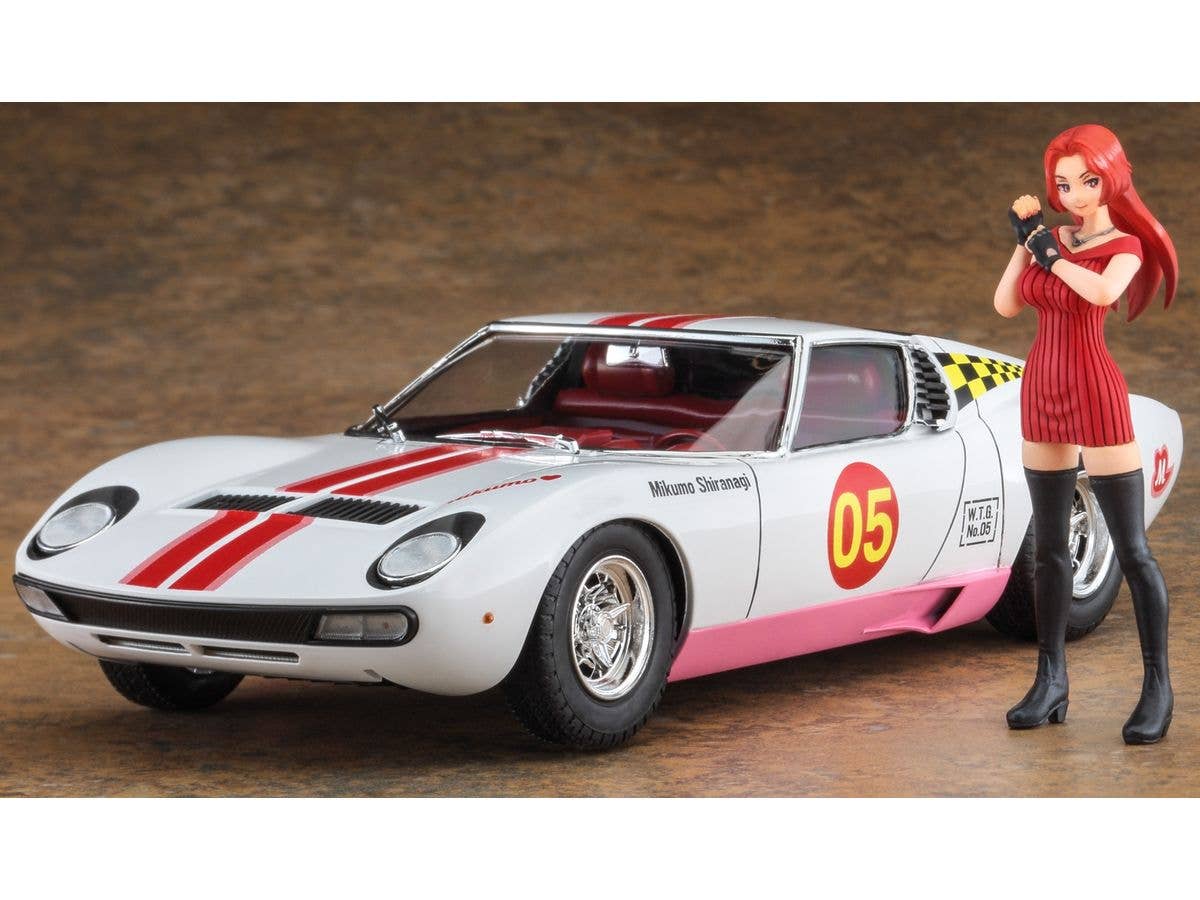 Hasegawa 1/24 Wild Egg Girls No.05 Lamborghini Miura P400 SV "Mikumo Shiranagi" w/Figure | 4967834523449