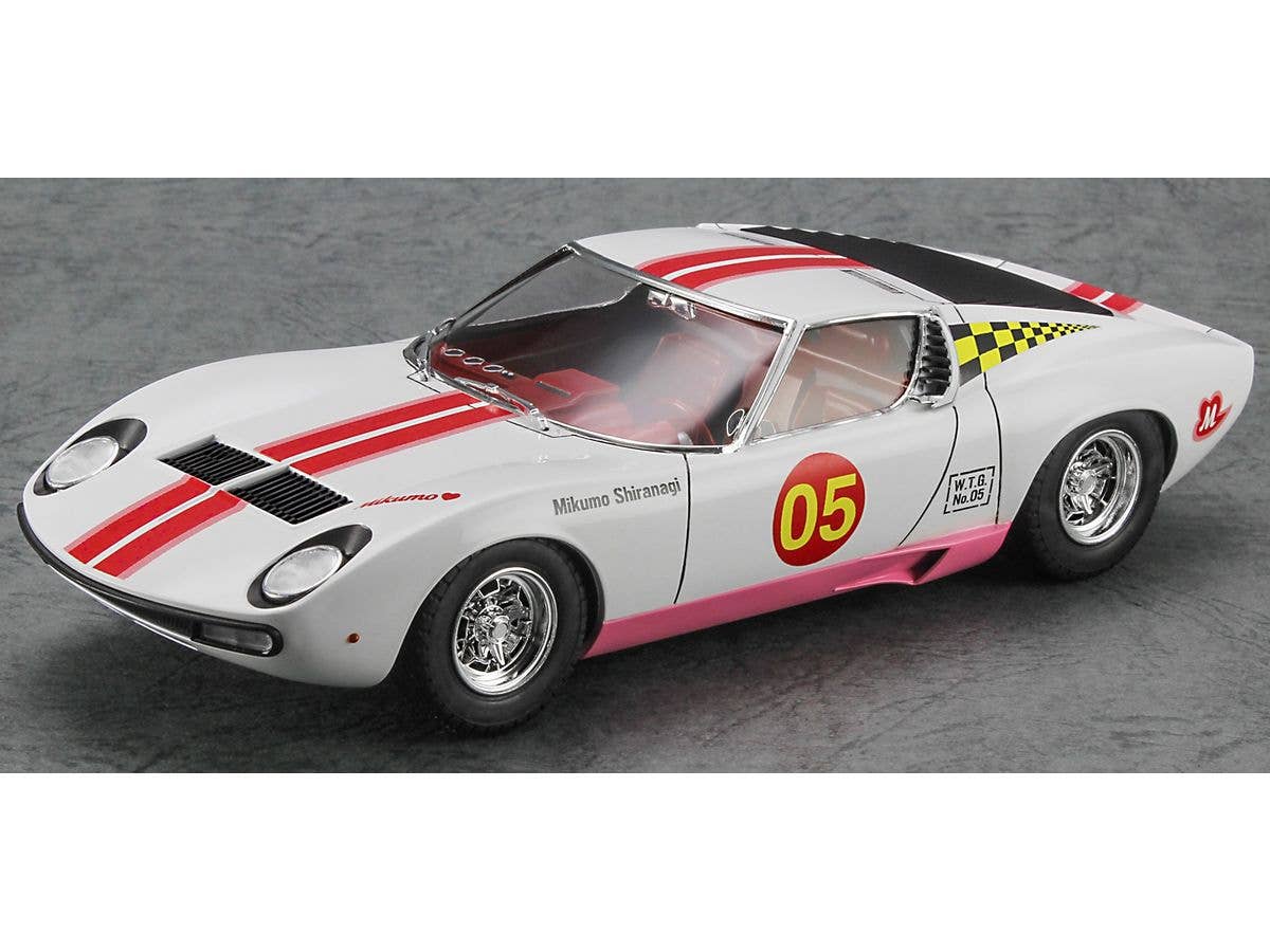Hasegawa 1/24 Wild Egg Girls No.05 Lamborghini Miura P400 SV "Mikumo Shiranagi" w/Figure | 4967834523449