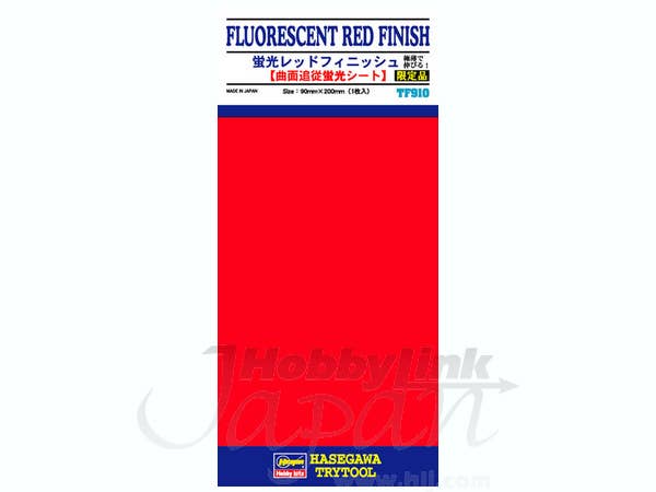 Hasegawa Fluorescent Red Finish 90mm x 200mm | 4967834719101