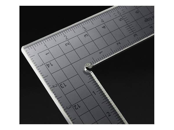 Hasegawa CUTTING SCALE (L Type / Stainless Edge) (size: 15cm x 9 cm) (TT115) | 4967834716155