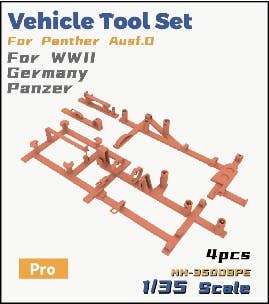 Heavy Hobby 1/35 Vehicle Tool Set For Panther Ausf.D For WWII Germany Panzer PE | 4580786650454