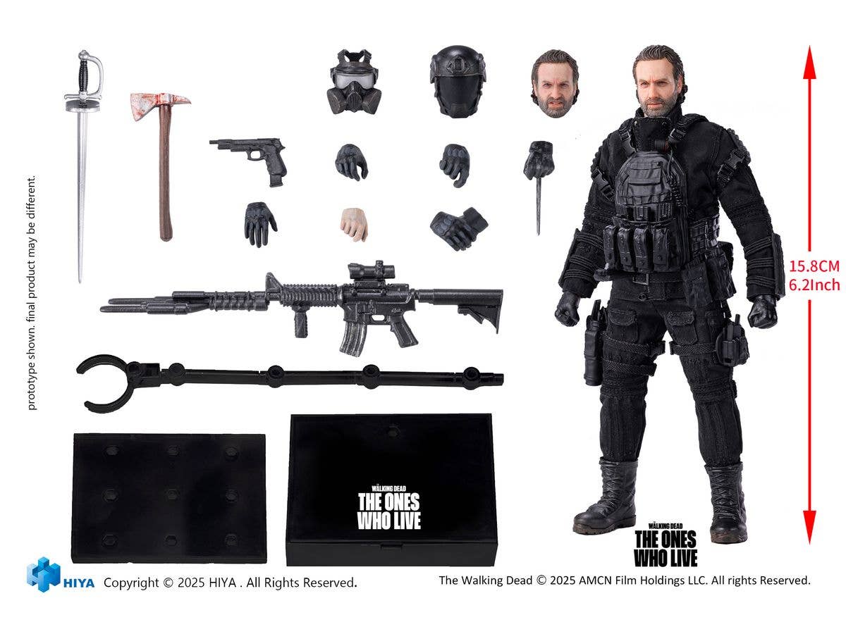 HIYA TOYS Exquisite Super 1/12 Scale 6 Inch The Walking Dead The Ones Who Lived Rick Action Figure | 6957534204296