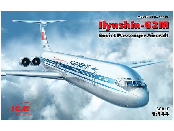 ICM 1/144 Ilyushin-62M, Soviet Passenger Aircraft | 4823044402830