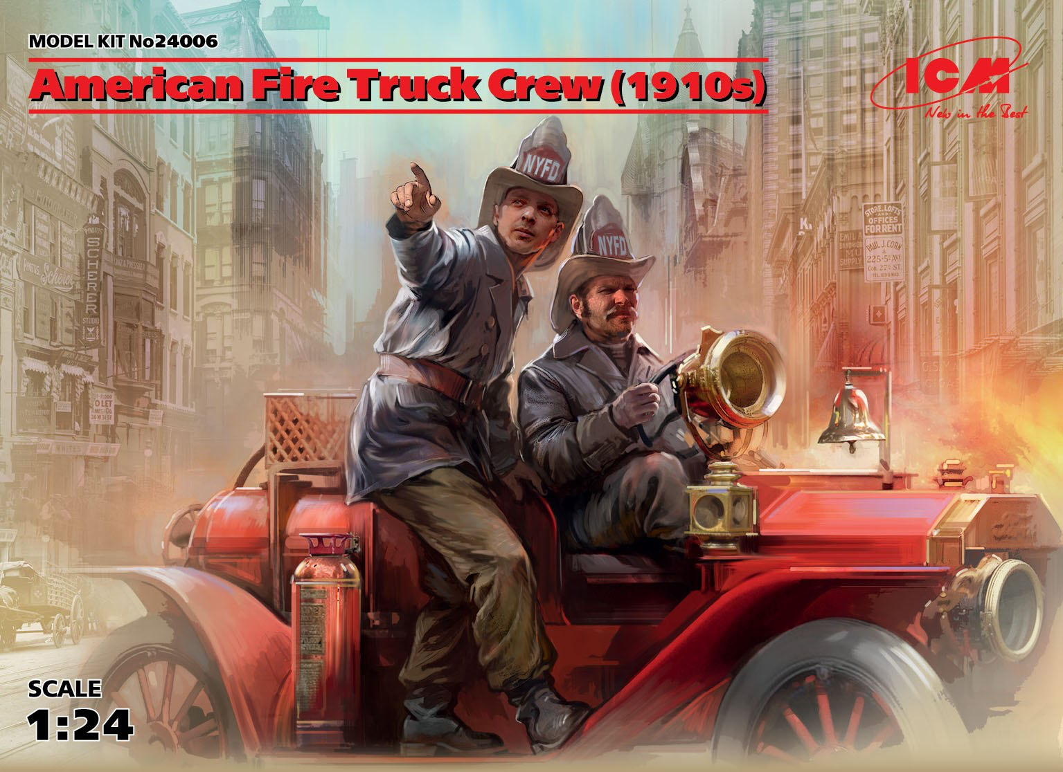 ICM 1/24 American Fire Truck Crew (1910s) (2 figures) | 4823044405268