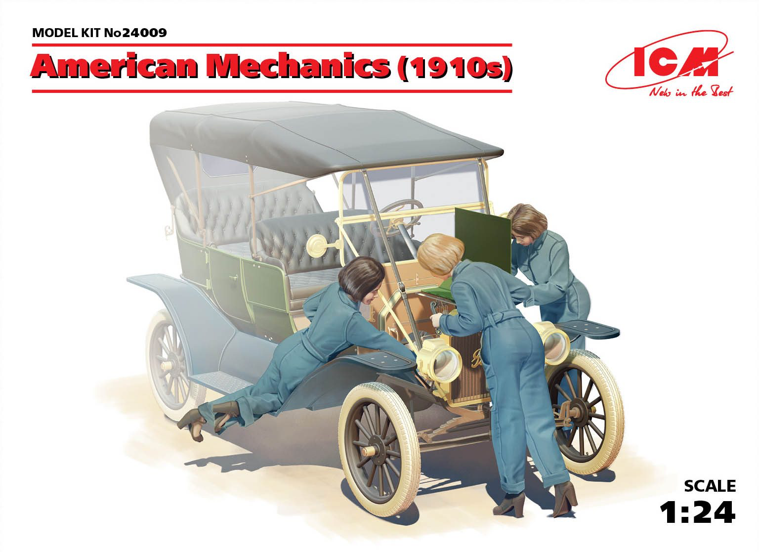 ICM 1/24 American mechanics (1910s) (3 figures) | 4823044404735