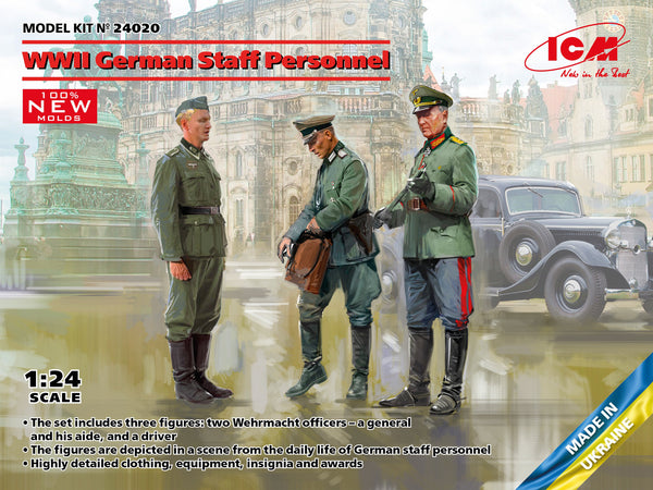 ICM 1/24 WWII German Staff Personnel (100% new molds), Figure