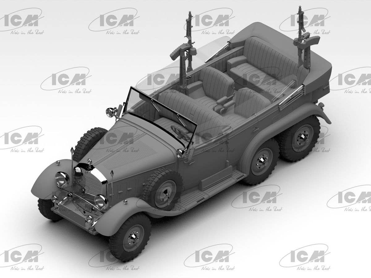 ICM 1/24 Type G4 Car with MG 34 and German Staff Personnel | 4823044410187