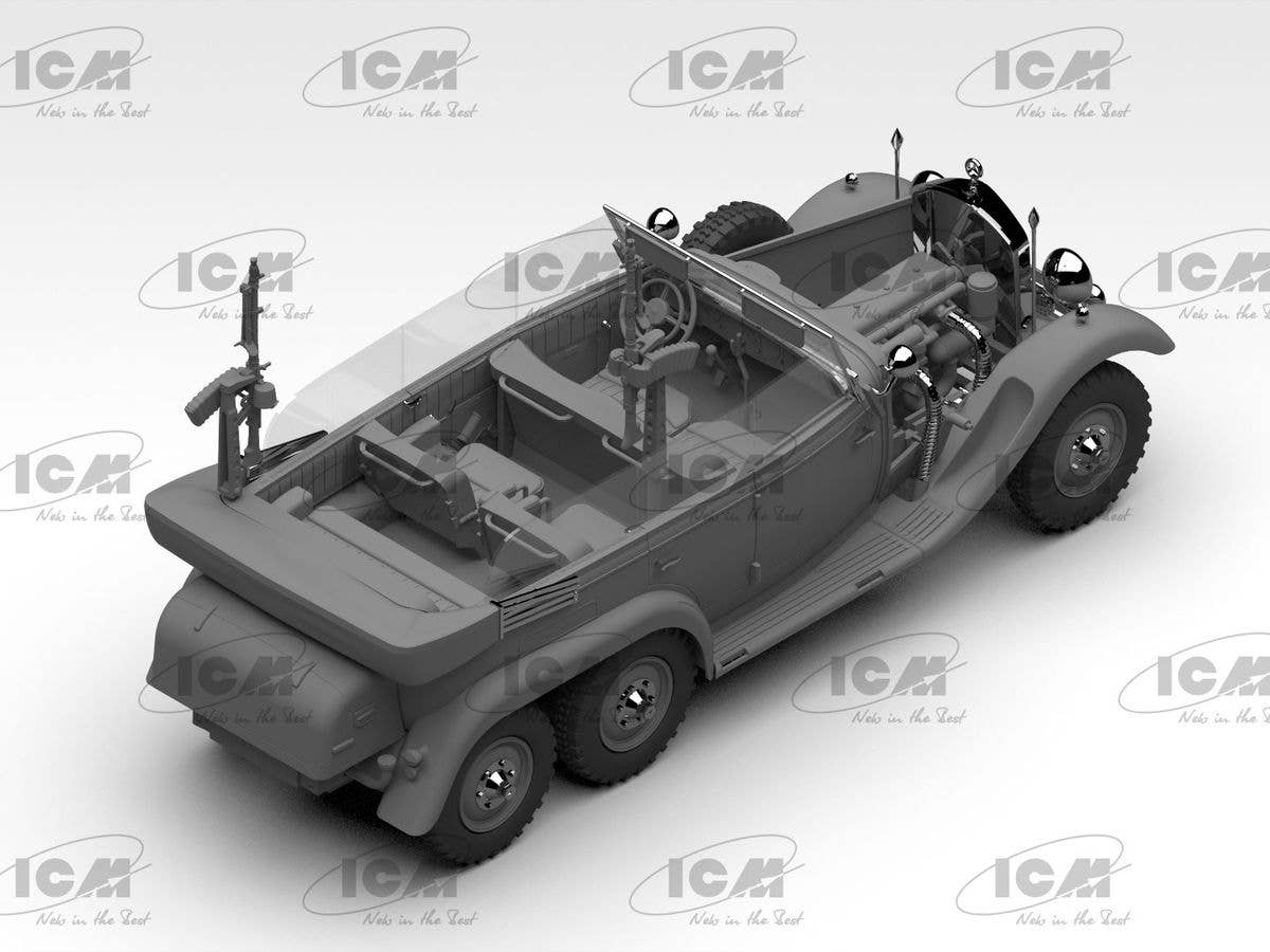 ICM 1/24 Type G4 Car with MG 34 and German Staff Personnel | 4823044410187