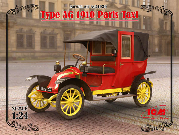 ICM 1/24 Type AG 1910 Paris Taxi (100% new molds)