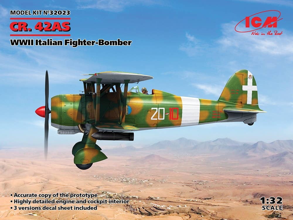 ICM 1/32 CR. 42AS WWII Italian Fighter-Bomber | 4823044407804