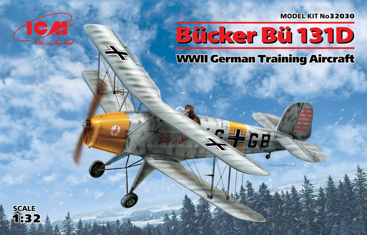 ICM 1/32 Bucker Bu 131D, WWII German Training Aircraft | 4823044405015