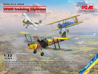 ICM 1/32 WWII training biplanes (Bücker Bü 131D, DH.82A Tiger Moth, Stearman PT-17), Aircraft | 4823044409648