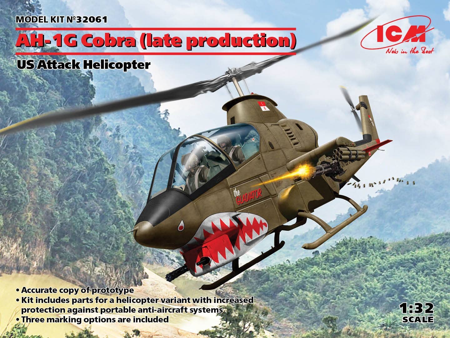 ICM 1/32 AH-1G Cobra (late production), US Attack Helicopter | 4823044407767
