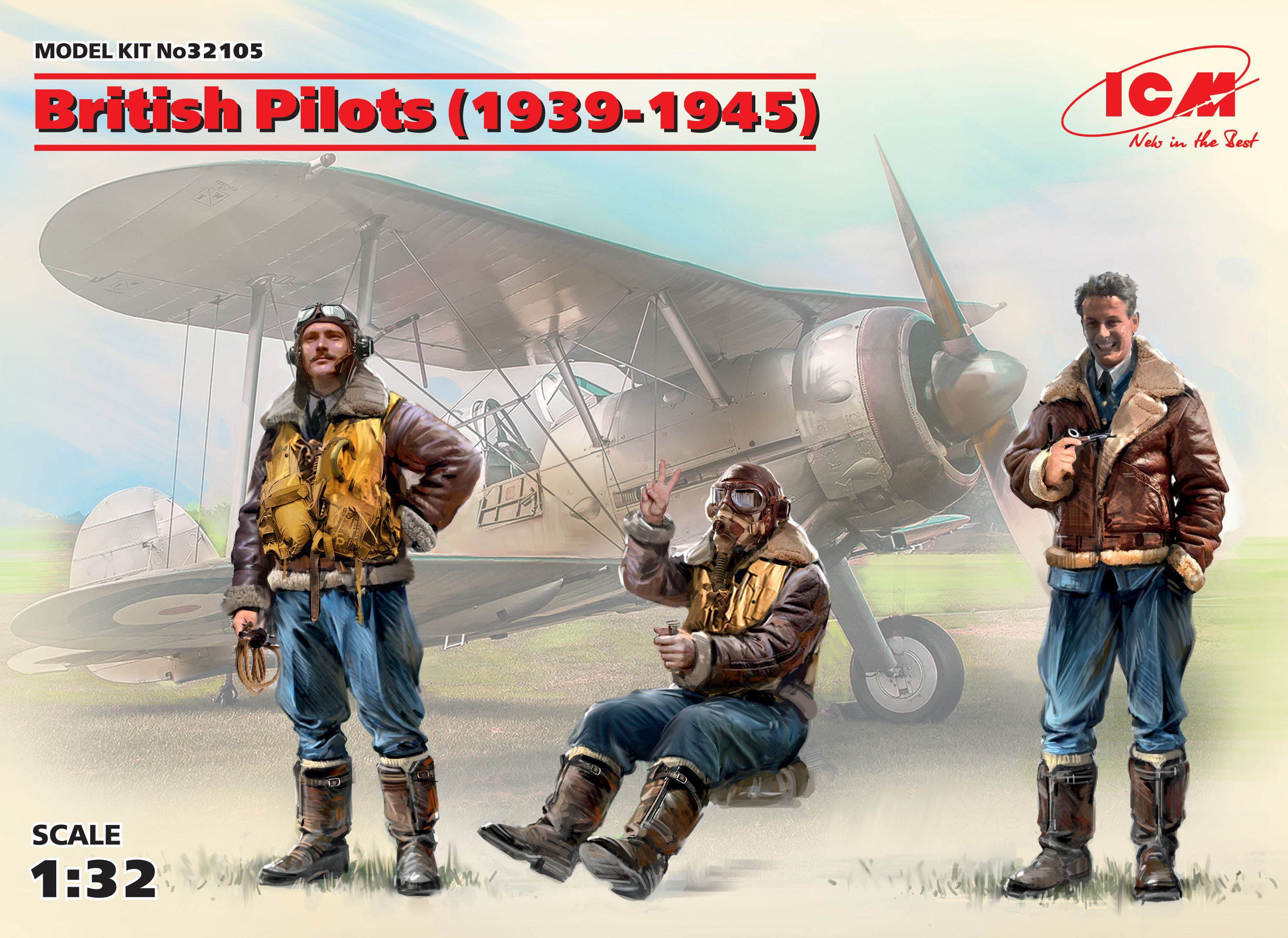 ICM 1/32 British Pilots (1939-1945) (3 figures) (100% new molds) | 4823044405510