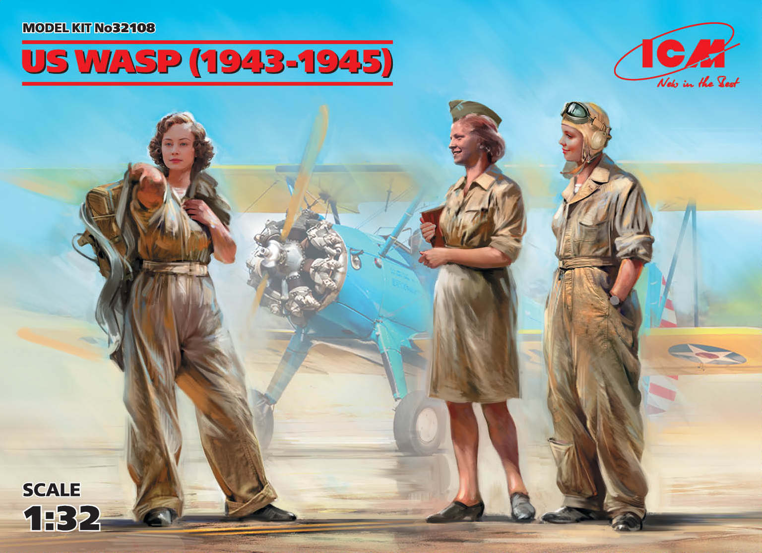 ICM 1/32 US WASP (1943-1945) (3 figures) (100% new molds) | 4823044406098